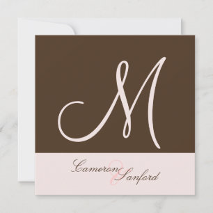 Monogramme des invitations de mariage personnalisé