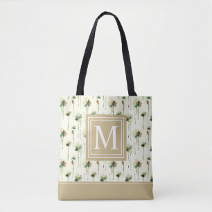 Monogramme des pluies de fleurs blanches  Sac four