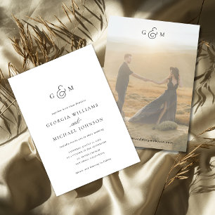 Monogramme d'espere tout en un Faire-part de maria