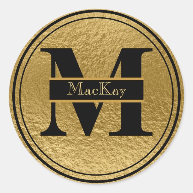 Monogramme d'huile d'or Scottish MacKay Sticker Se (Devant)