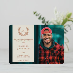 Monogramme d'huîtres + Faire-part de graduation de