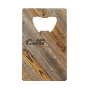 Monogramme diagonal à planches de bois