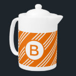 Monogramme diagonal orangé<br><div class="desc">Pile à monogrammed orange vif.</div>