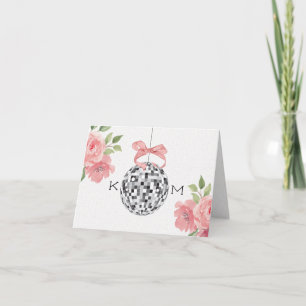 Monogramme Disco Ball Mariage Merci Photo à l'inté