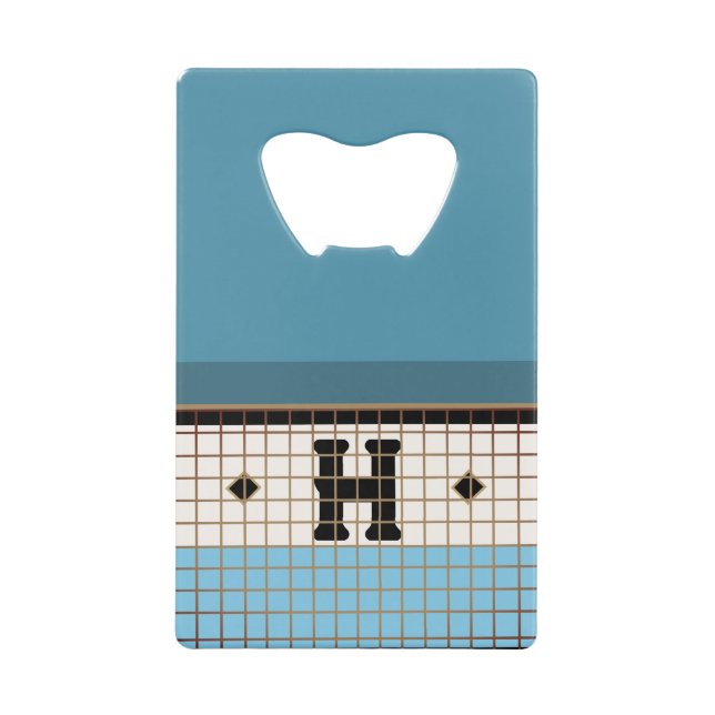 Monogramme d'or en carrelage Bistro vintage (Devant)