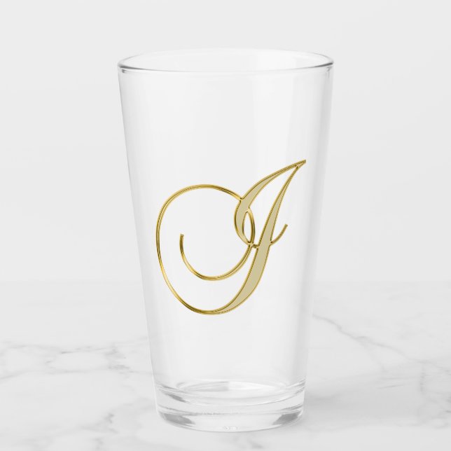 Monogramme d'or J verre (Devant)