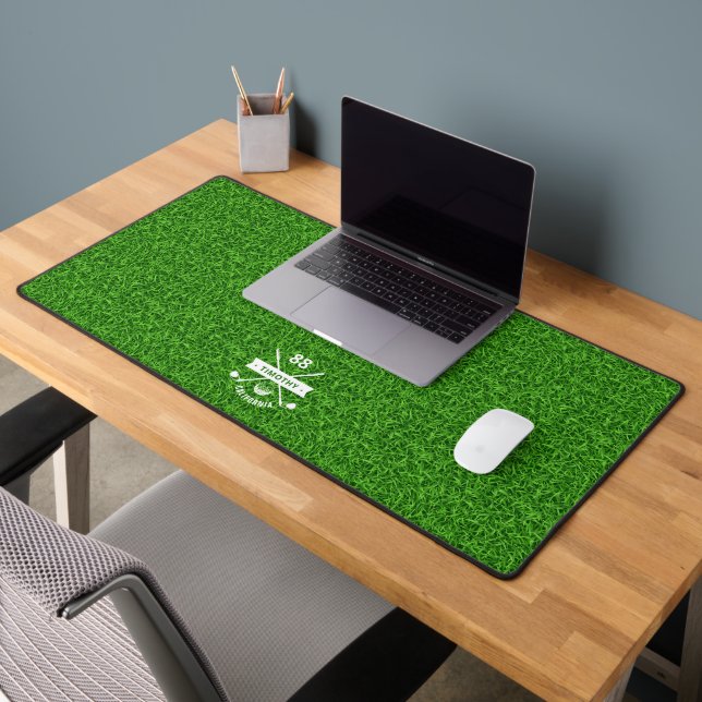 MONOGRAMME D'OR MODERNE NOM GRASS VERT (Bureau 2)