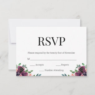 Monogramme d'or noir de Bourgogne moderne RSVP