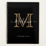 Monogramme d'or noir professionnel simple et éléga<br><div class="desc">Simple Elegant Professionnel Noir Monogramme Planner</div>