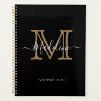 Monogramme d'or noir professionnel simple et éléga