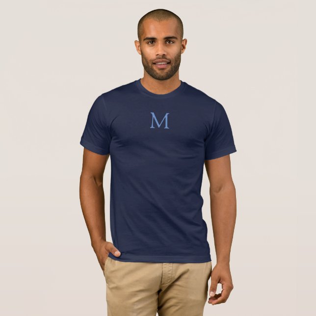 Monogramme double face Mens TShirt élégant tendanc (Devant entier)