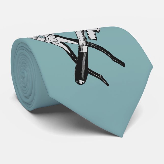 Monogramme d'OUTILS et cravate faits sur commande (Roulé)