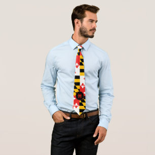 Monogramme du drapeau du Maryland Cravate personna