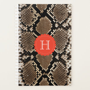 Monogramme du Motif de peau de serpent Faux exotiq