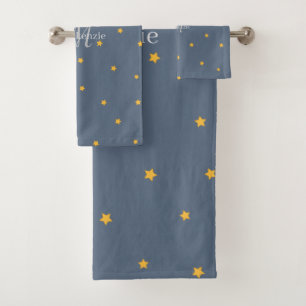 Monogramme Dusty Blue Lucky Stars Nom personnalisé
