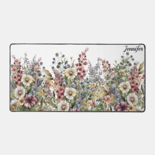 Monogramme Elegant aquarelle fleur sauvage floral