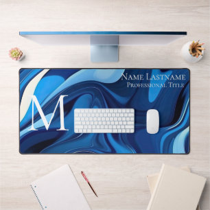 Monogramme élégant bleu