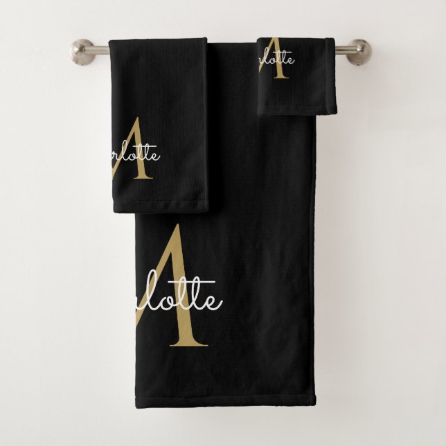 Monogramme élégant de fille avec gouttes de paille (En situation)