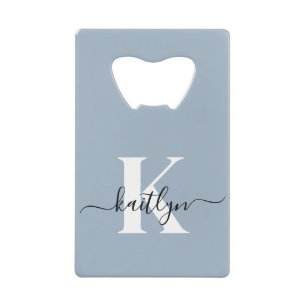 Monogramme élégant en bleu poussiéreux