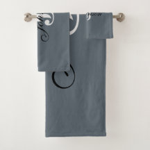 Monogramme élégant en gris blanc personnalisé