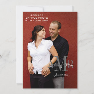 Monogramme élégant et invitations de mariage de ph
