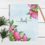 Monogramme Elégant Floral Vintage Pretty Pink Peon<br><div class="desc">Ce design est composé d'une pivoine à rose vintage moderne et élégante,  chic monogrammed,  de fleurs d'aquarelle rose coloré mignon,  classe simple minimaliste jardin,  élégant script calligraphie typographie,  belle feminine romantique,  un bouquet de fleurs d'été de printemps,  laura Lacina,  une organisation calendrier home office school</div>