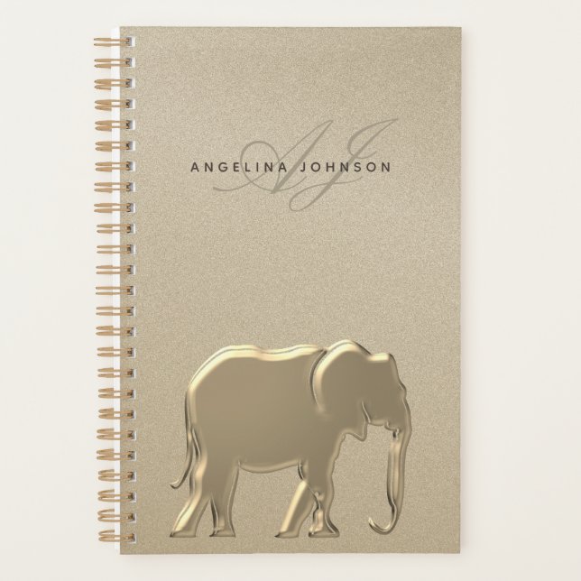 Monogramme Eléphant Doré (Devant)