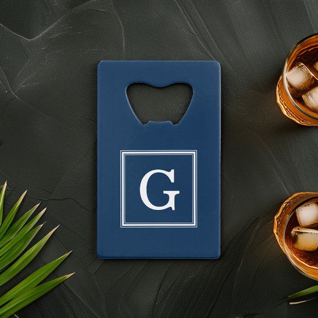 Monogramme encadré bleu (Créateur téléchargé)