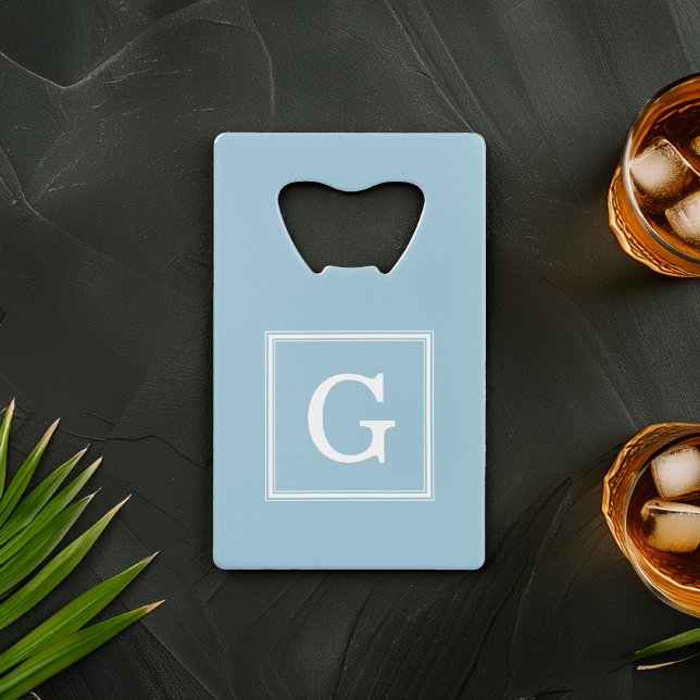 Monogramme encadré bleu clair (Créateur téléchargé)