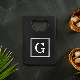 Monogramme encadré noir