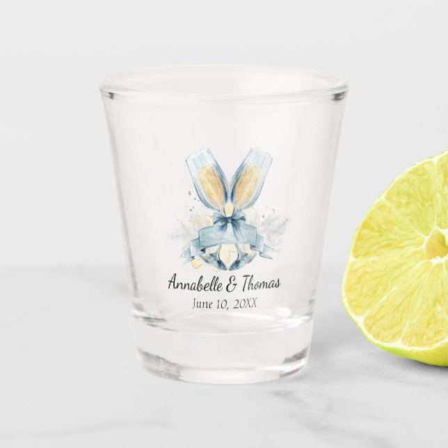 Monogramme épousant des verres de Champagne de (Devant)