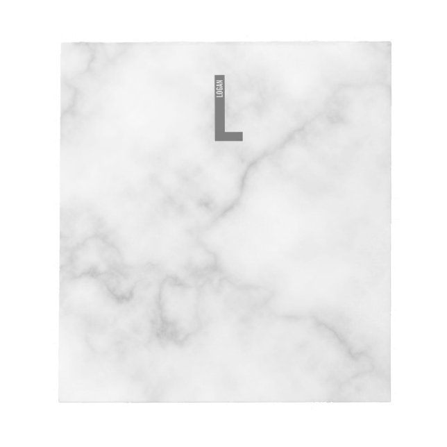 Monogramme et bloc-notes de nom personnalisé moder (Devant)