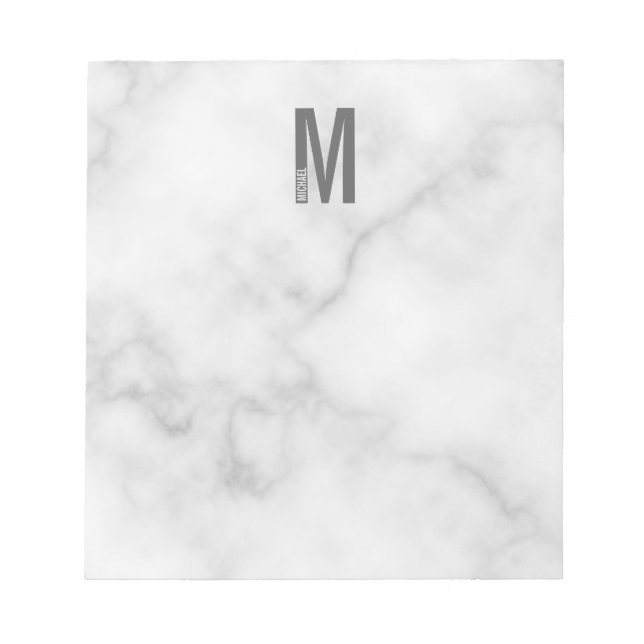 Monogramme et bloc-notes de nom personnalisé moder (Devant)