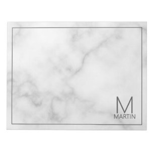 Monogramme et bloc-notes de nom personnalisés mode