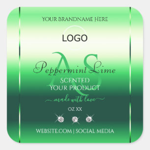 Monogramme et logo Étiquettes de produits verts