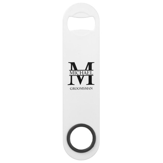 Monogramme et nom de garçon d'honneur personnalisé (Devant)