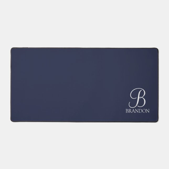 Monogramme et nom de script personnalisé classique (Recto)