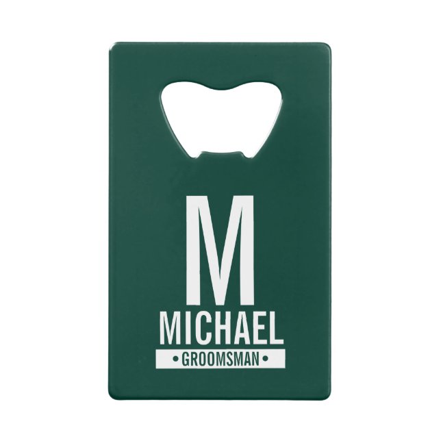 Monogramme et nom du Groomsman personnalisé (Devant)