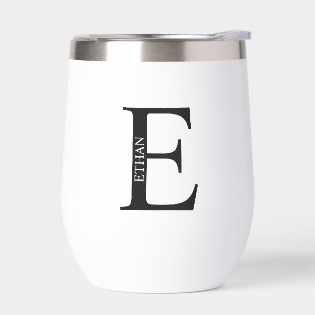 Monogramme et nom personnalisés (Gauche)