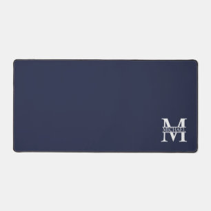Monogramme et nom personnalisés bleu marine