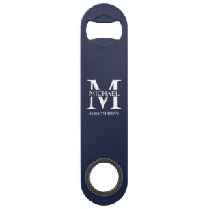 Monogramme et nom personnalisés de garçon d'honneu