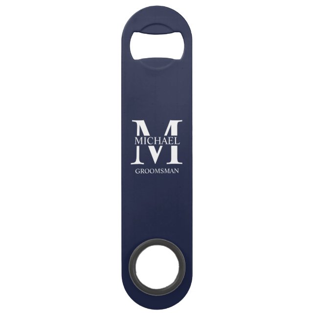 Monogramme et nom personnalisés de garçon d'honneu (Devant)