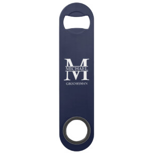Monogramme et nom personnalisés de garçon d'honneu
