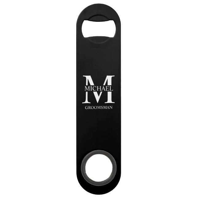 Monogramme et nom personnalisés de garçon d'honneu (Devant)