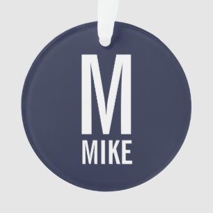 Monogramme et nom personnalisés Gras moderne