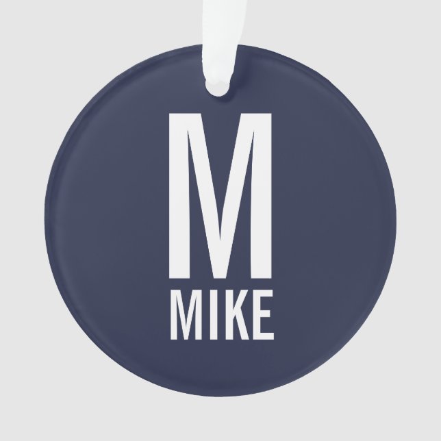 Monogramme et nom personnalisés Gras moderne (devant)