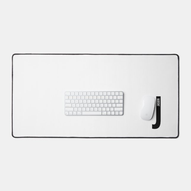 Monogramme et nom personnalisés gras modernes (Clavier et souris)