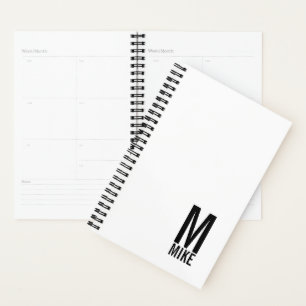 Monogramme et nom personnalisés modernes
