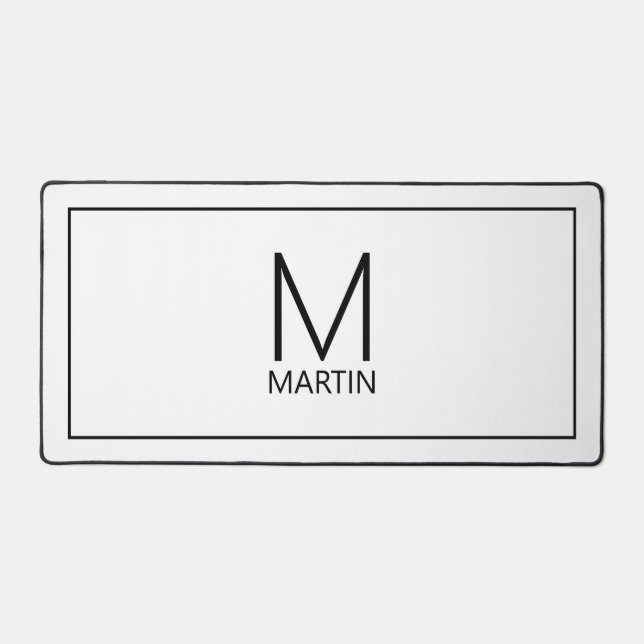 Monogramme et nom personnalisés modernes (Recto)