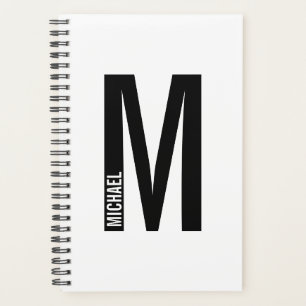 Monogramme et nom personnalisés modernes
